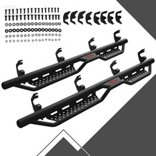 Running Boards Nerf Bars Side Steps For 2019-2026 Silverado Sierra 1500 Crew Cab