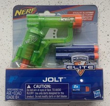 NEW Nerf Green Jolt N-Strike Elite Blaster 3" With 2 Darts 2016 FREE SHIPPING