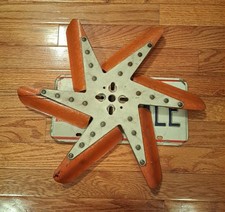 Vintage Orange Flex A Lite Fan Day 2 Chevy Mopar Ford Hot Rod Drag Race Street