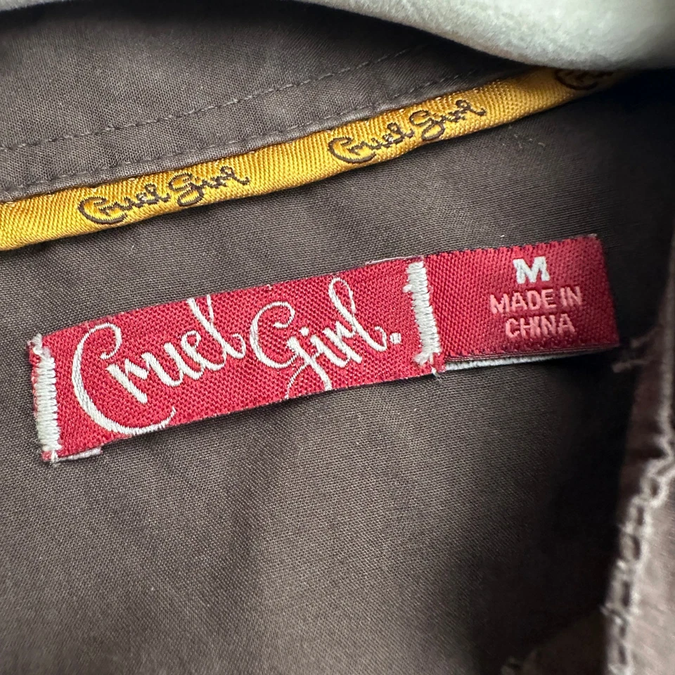 Cruel Girl Womens Western Embroidered Shirt Size M Brown Cowgirl Pearl Snap - Image 3 of 4