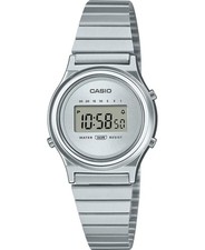 Reloj Casio Mujer Digital Cuarzo Informal Clásico Vestido Cuadrante Plateado Impermeable Rou