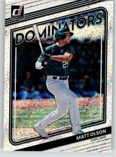 Matt Olson 2022 Donruss Dominators Rapture D-6 Oakland Athletics