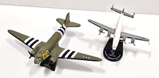 DARON 2X LOT L-1049 SUPER CONSTELLATION TWA + C-47 SKYTRAIN DIECASTS USED