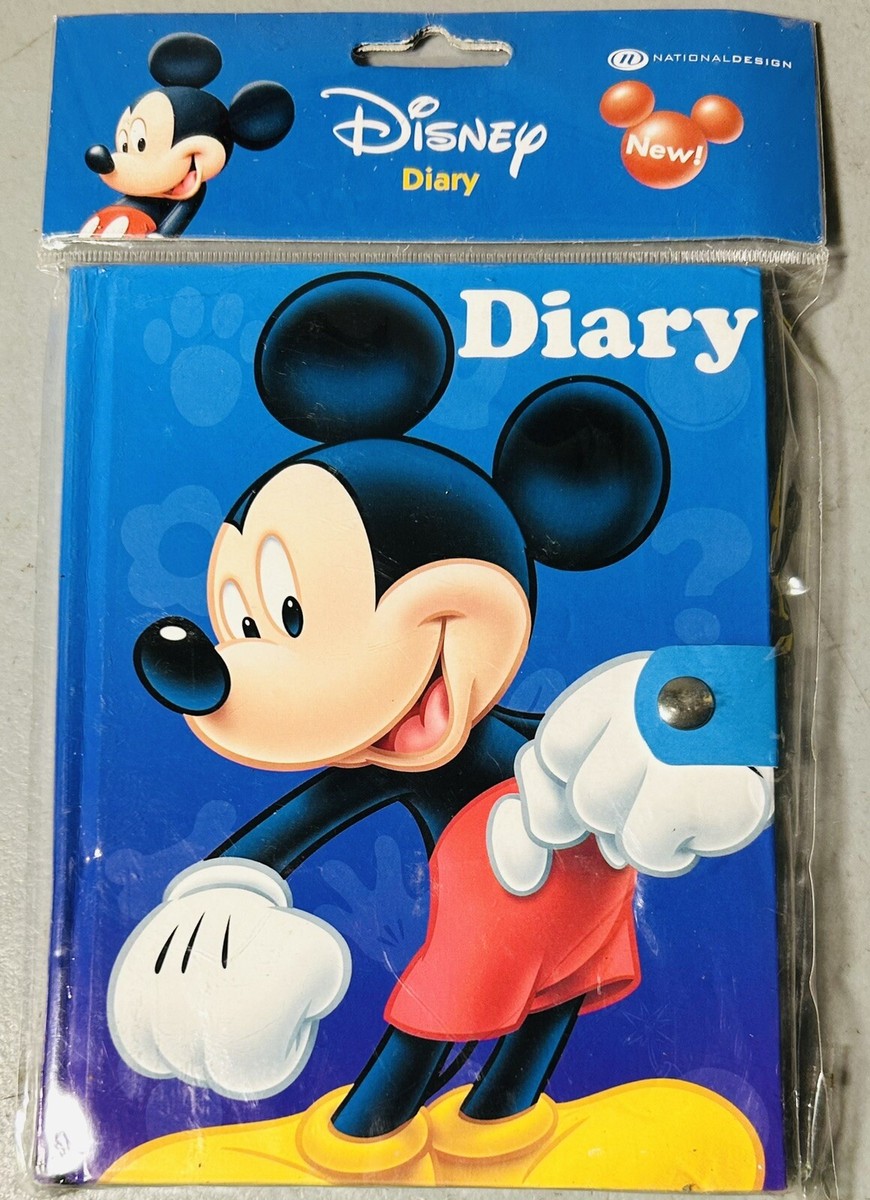 Disney Mickey Mouse & Minnie Mouse Diary Journal Button Closure