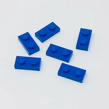 3023 LEGO Parts Plate 1x2 BLUE (6)