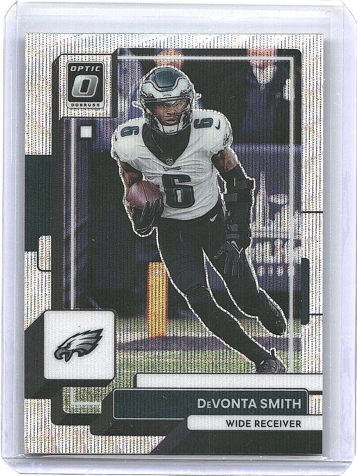 DeVonta Smith 2022 Donruss Optic Premium Exclusive Wave Prizm /300 Eagles