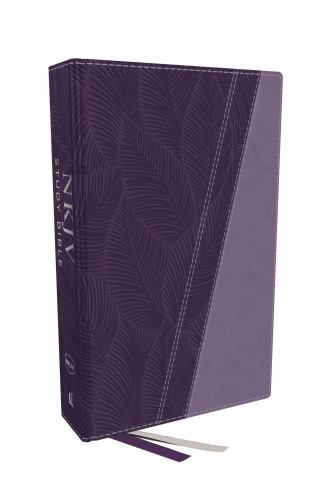 NKJV Study Bible, Leathersoft, Purple, Full-Color, Thumb Indexed, Comfort ...
