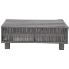 Cancun Aluminum Frame Coffee Table in Dark Gray