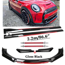 Front Bumper Lip Spoiler Splitter Side Skirt Glossy B For Mini Cooper Countryman