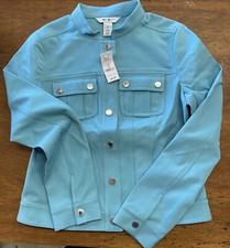 Whbm Xs Ls Trucker Jacket Mykonos Color