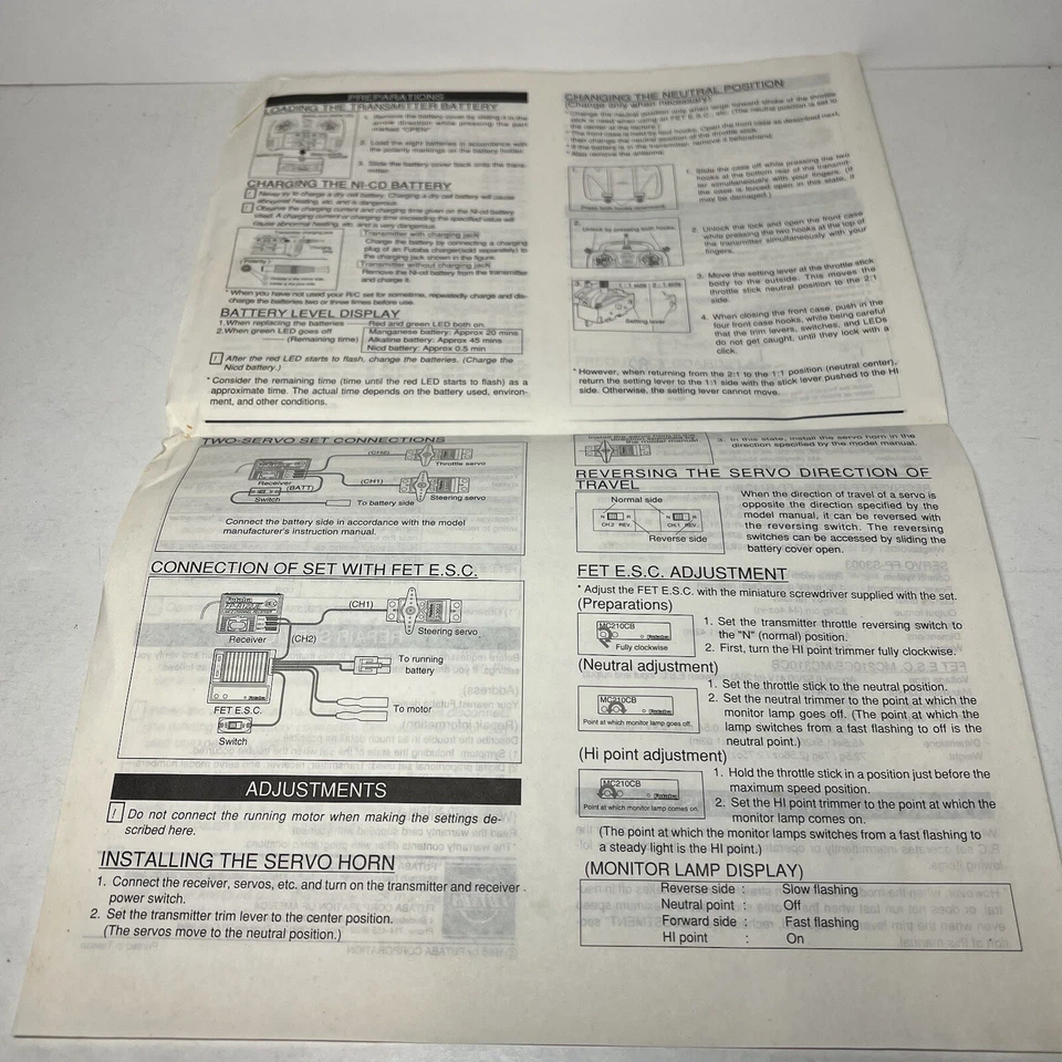Futaba Attack 2 Instruction Manual And Warranty Card D60797 1995 - Image 3 of 4