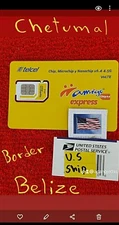 Telcel Mexico Sim Card CHETUMAL BORDER BELIZE Lada  983 , UNLIMITED CALLS,SMS..