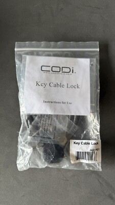 CODI Security Laptop Key Cable Lock A02001 New!