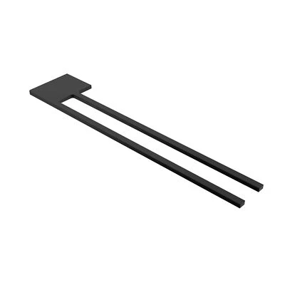 Handtuchhalter Slim mit zwei Stangen für Waschtisch,schwarz, Aluminium - Bild 1 von 4