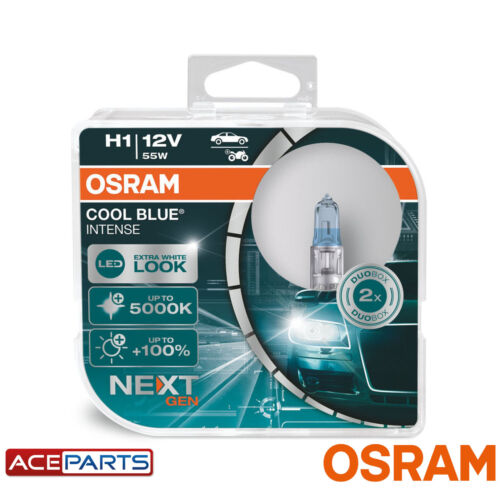 OSRAM Cool Blue Intense Next Gen H1 Headlight Bulbs (Twin) 64150CBN-HCB 5000K - Afbeelding 1 van 5