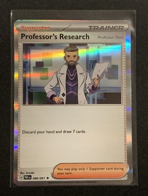 Professor's Research - 088/091 - Holo Rare - Sc & Vi: Paldean Fates - Pokemon