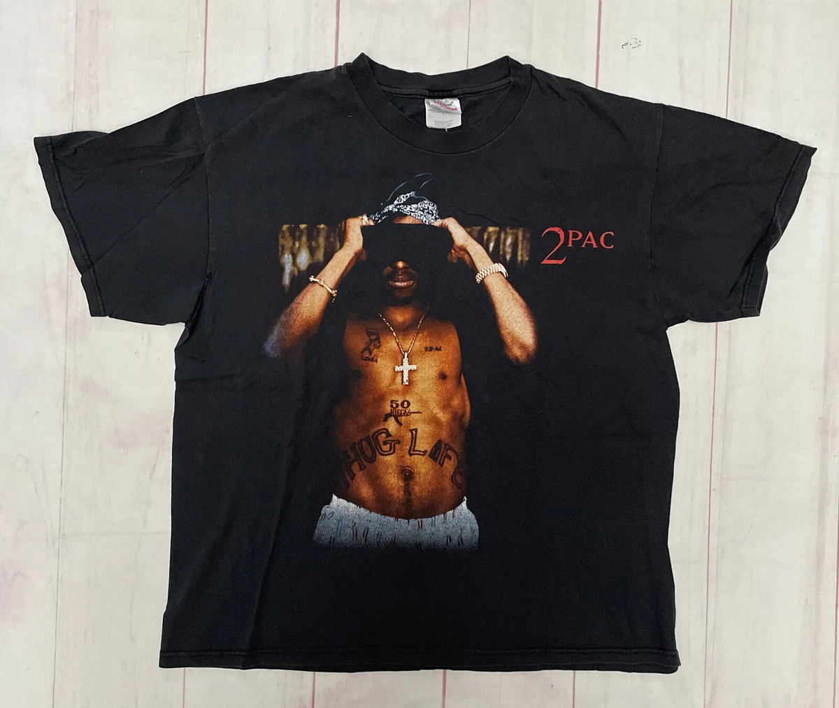 Vintage 2pac Tupac Rap Tee All Eyes On Me Promo T-Shirt Hanes Large