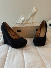 Ultra High Black Faux Suede Dressy Shoe By Kirra-Size  9