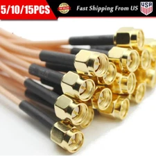 Lot of RG316 SMA Male to SMA Male Plug Connector RF Coaxial Jumper pigtail Cable