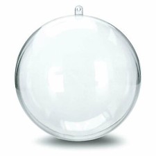 24 pcs 2 3/4-inch 70mm Clear Plastic Ornaments Ball