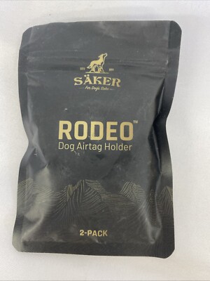 2pk Of Saker Rodeo Dog AirTag Holder Protects AirTag