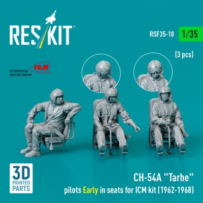1/35 Reskit RSF35-0010 CH-54A ''Tarhe'' pilots Early in seats for ICM kit (1962-19