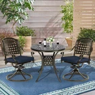 3-Piece Outdoor Patio Dining Set Furniture Bistro Table and Chairs Set for Pool