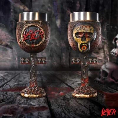 NEMESIS NOW Slayer Copa de Vino Temporadas Abismo Calavera Copa Acero Resina Oficial Némesis Ahora
