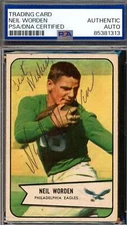 Neil Worden PSA DNA Vintage Signed 1954 Bowman Autographed