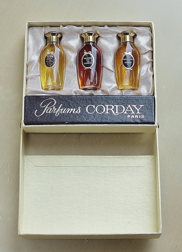 Vtg SET PARFUMS CORDAY TRIO Fame-Toujours Moi-Possession 3x .13oz