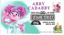 AO- 5394H-2, 2019, Sesame Street  Add-on Cover, First Day Cover, Pictorial Postm