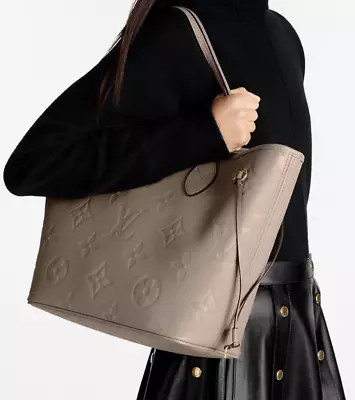Louis Vuitton Neverfull Tote MM Dune Empreinte Monogram M45686 