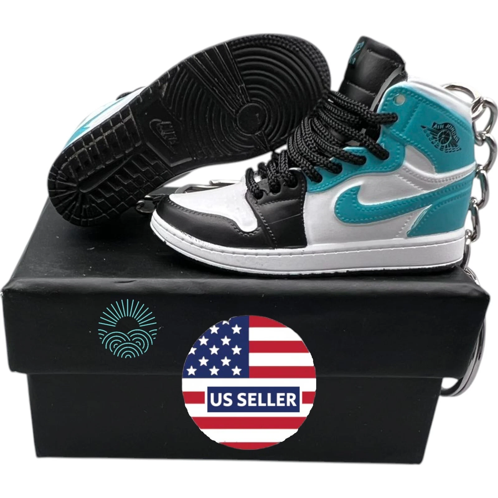 Porte clés Chaussures Mini Jordan / AJ Sneaker Trainer Keyrings   Collection 3D avec boîte