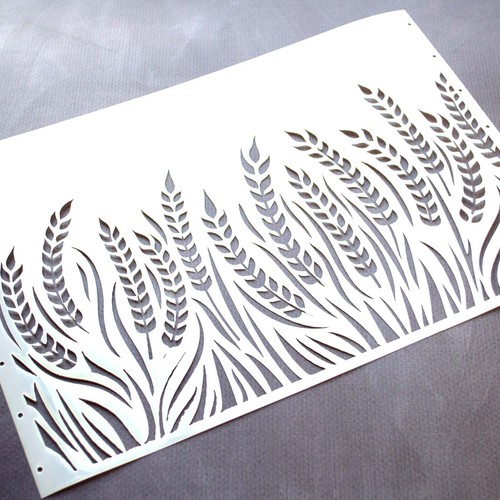Cake Stencil Wheat for Buttercream Border Stencil Cake Decorating Supplies - Bild 2 von 16