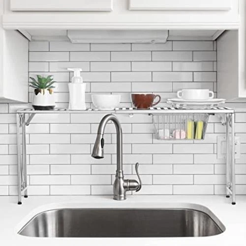 Bathroom Storage Shelf Riser, Metal Over The Sink Shelf Storage Organizer Rack
Opens in a new window