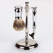 Edwin Jagger 3-Piece Chrome Lined Double Edge Shaving Set S81M8911