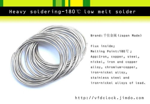 Heavy Soldering 180℃ Degree C Low Melt Soldering wire,dia.1.0mm, 3 meter length - 第 1/2 張圖片