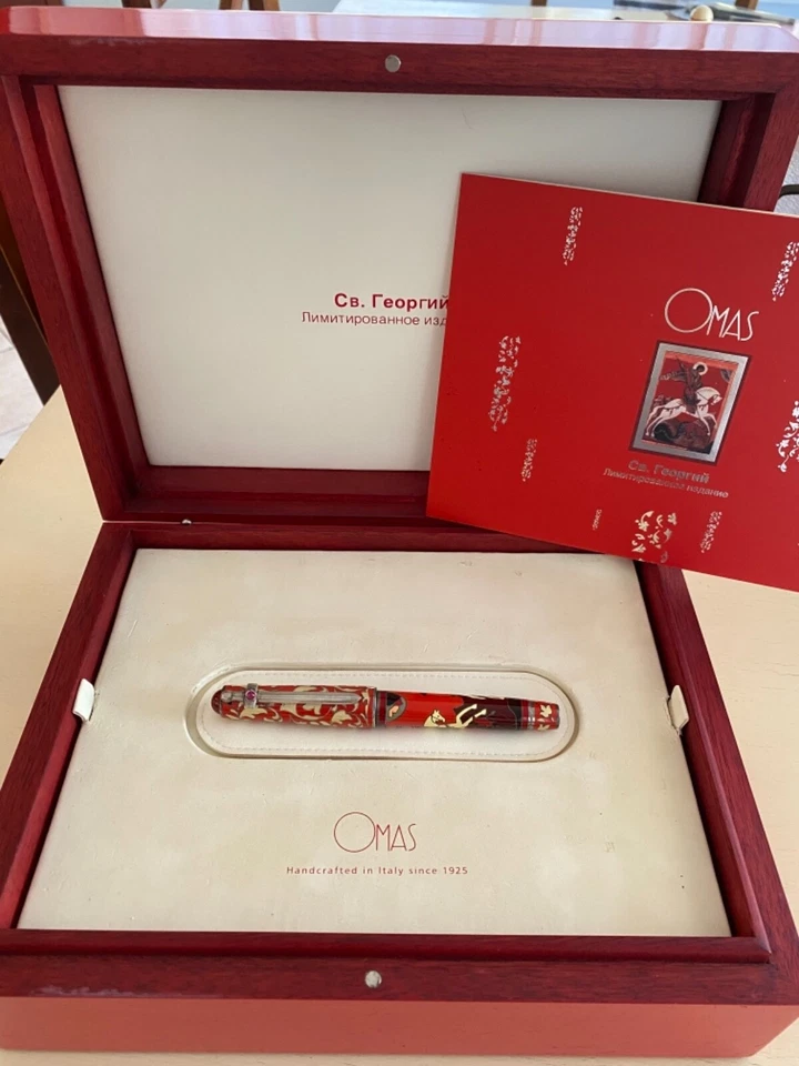 Caneta-tinteiro Omas St George edição limitada nova - Imagem 2 de 4