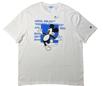 トップス JOURNALSTANDARDrelumeChampion MICKEY Virgil Abloh Brooklyn Museum Disney Mickey Champion Shirt