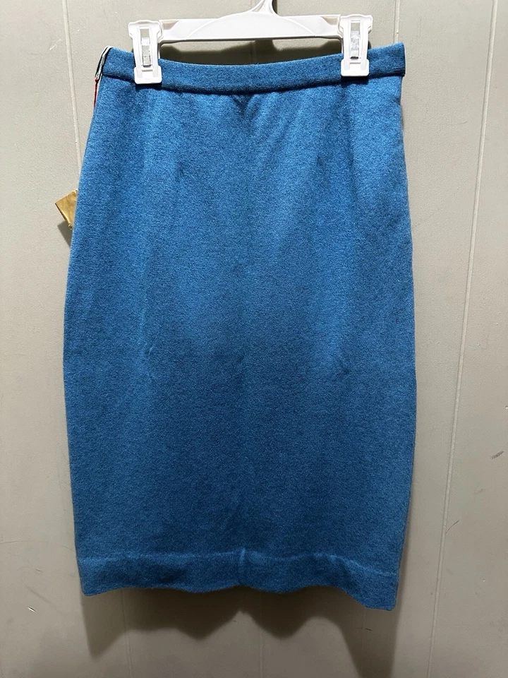 Falda Pringle of Scotland para mujer 100 % cachemir lápiz preppy pull up talla 34 Hogan