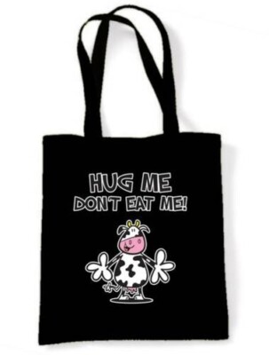Hug Me Don'T Eat Me Schultertasche - Vegetarisch Vegan Veggie Geschenk Einkaufen