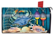 Crab Walk Summer Magnetic Mailbox Cover Standard Briarwood Lane