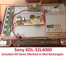 Sony KDL-32L4000, Complete Board Set, Marked in Red Rectangles are Included