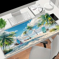 Beach Vacation Mouse Pad/Extra-Large Rectangular/Durable Non-Slip Rubber Mat  