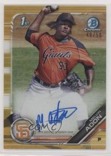 2019 Bowman Chrome Prospects Gold Refractor 40/50 Melvin Adon #CPA-MA Auto 1q7