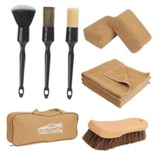 10PCS Car Detailing Kit Interior Cleaner, Long Bristle Horse Hair Leather