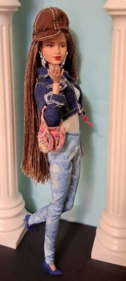 ORIG $60 SASSY OOAK M2M BARBIE REIMAGINED ''I GOT THE BLUES'' DENIM JACKET LEGGINS
