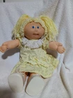 CABBAGE PATCH KIDS @1978, 1982 YELLOW YARN HAIR BLUE EYES DRESS SHOES