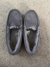 UGG Moccasin Slippers Gray Suede Women's US 8 EU 39 UK 6 MPN 1106878