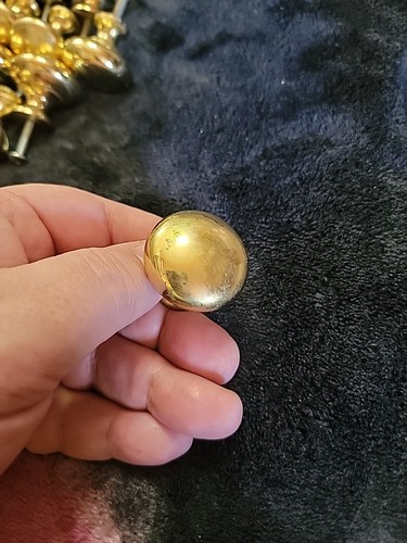 17 Vintage Solid Brass Round Knobs Drawer Cabinet Door Dresser Lot 1 1/4" Wide - Picture 4 of 4